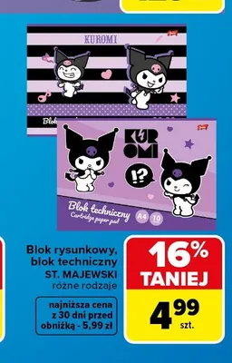 Blok rysunkowy St. Majewski promocja w Carrefour
