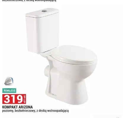 Kompakt ARIZONA poziomy, bezkołnierzowy, z deską wolnoopadającą promocja w Merkury Market