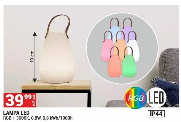 Lampa LED RGB IP44 promocja w Merkury Market