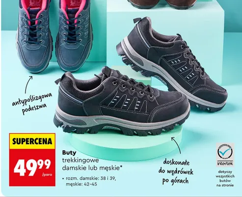 Buty trekkingowe damskie lub męskie promocja w Biedronka
