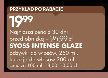 Odżywka do włosów Syoss Intense Glaze promocja w Super-Pharm