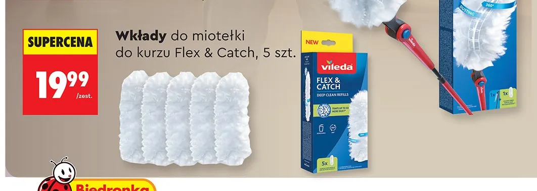 Wkłady do miotełki do kurzu Vileda Flex & Catch promocja w Biedronka