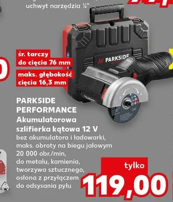 Akumulatorowa szlifierka kątowa Parkside Performance promocja w Kaufland