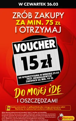 Od poniedziałku, strona 1 promocja w Biedronka