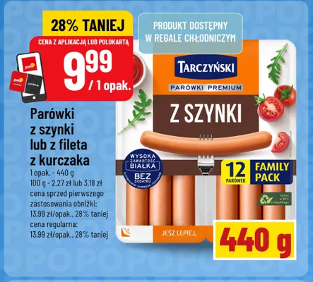 Parówki z szynki Tarczyński promocja w POLOmarket