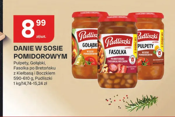 Gołąbki w sosie pomidorowym Pudliszki promocja w Chorten