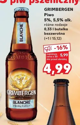 Piwo 5%, 5,5% alk. różne rodzaje promocja w Kaufland