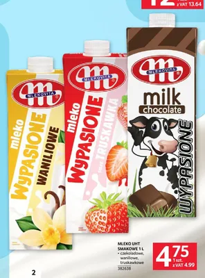 Mleko UHT smakowe Mlekovita Wypasione truskawkowe promocja w Selgros