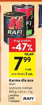 Karma dla psa Rafi promocja w Intermarche