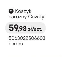 Koszyk narożny GoodHome Cavally chrom promocja w Castorama