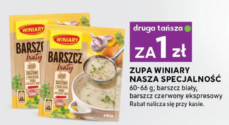 Zupa nasza specjalność barszcz biały, barszcz czerwony ekspresowy promocja w Stokrotka