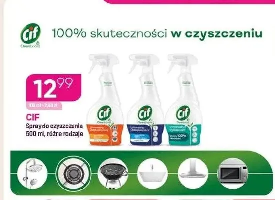 Spray do czyszczenia Cif Wybielający promocja w Drogerie Koliber