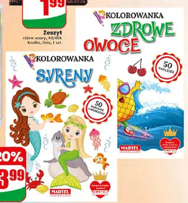 Kolorowanka z naklejkami Martel promocja w Dino