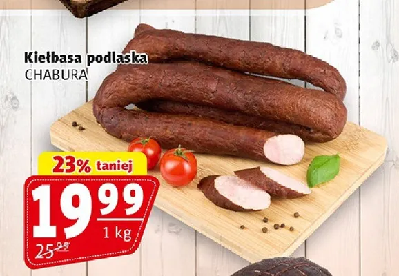 Kiełbasa podlaska Chabura promocja w Prim Market