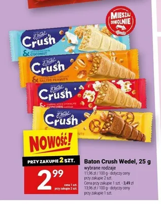 Baton Crush Caramel White Chocolate Popcorn Wedel promocja w Twój Market