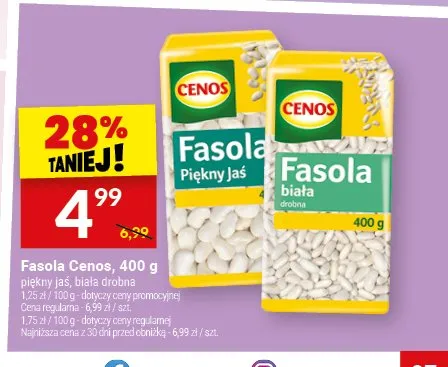 Fasola biała drobna Cenos promocja w Twój Market