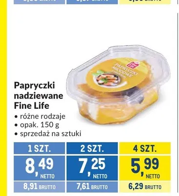 Papryczki nadziewane Fine Life promocja w Makro