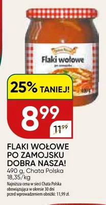 Flaki wołowe po zamojsku Dobra Nasza! promocja w Chata Polska