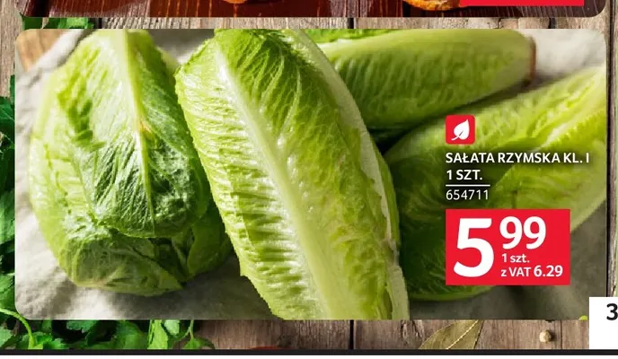 Sałata rzymska kl. I promocja w Selgros