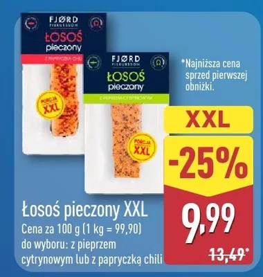 Łosoś pieczony XXL z pieprzem cyrynowym promocja w Aldi