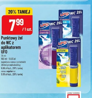 Punktowy żel do WC UFO lawenda promocja w POLOmarket