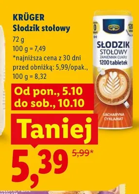 Słodzik stołowy Krüger promocja w Lidl