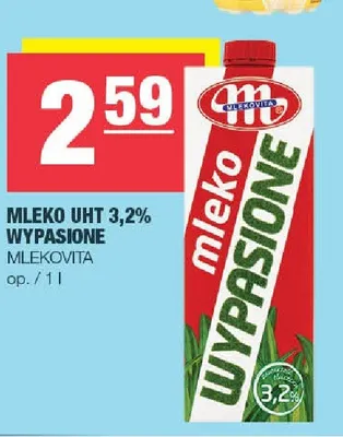 Mleko UHT 3,2% Wypasione Mlekovita promocja w SPAR