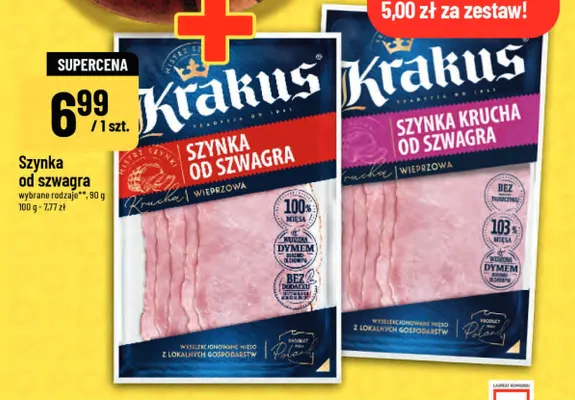 Szynka od szwagra Krakus promocja w POLOmarket
