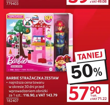 Lalka Barbie Strażaczka Zestaw promocja w Selgros
