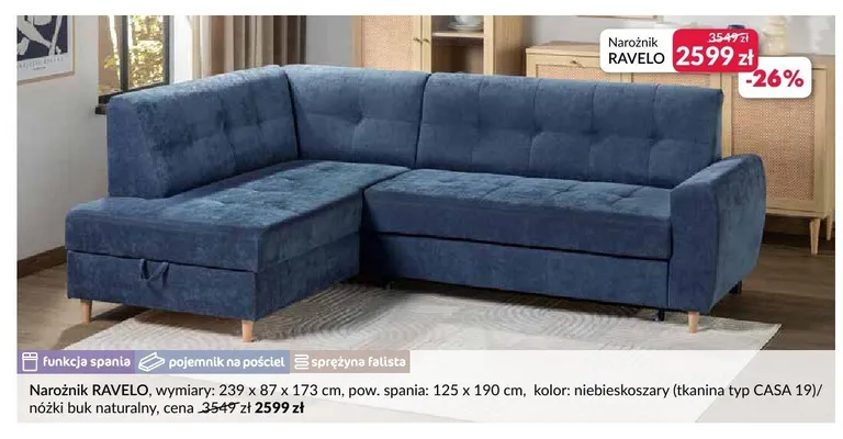 Narożnik RAVELO promocja w Salony Agata