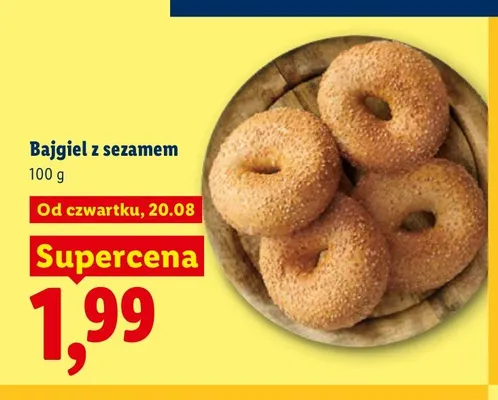 Bajgiel z sezamem promocja w Lidl