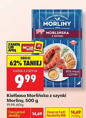Kiełbasa Morlińska z szynki promocja w Biedronka