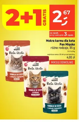 Mokra karma dla kota Kocia Uczta kawałki w sosie z królikiem Pan Mięsko promocja w Dealz