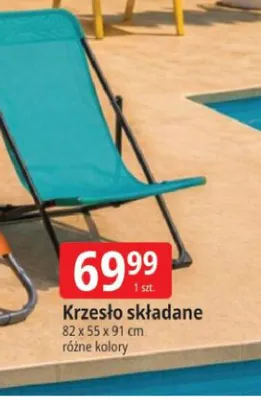 Krzesło składane 82x55x91cm promocja w Leclerc