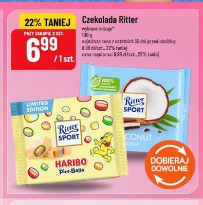 Czekolada Ritter Sport Haribo Pico-Balla promocja w POLOmarket