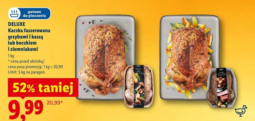 Kaczka faszerowana boczkiem i ziemniakami promocja w Lidl
