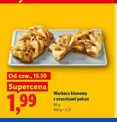Warkocz klonowy z orzechami pekan promocja w Lidl