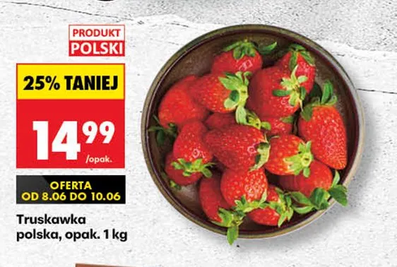 Truskawka polska promocja w Biedronka