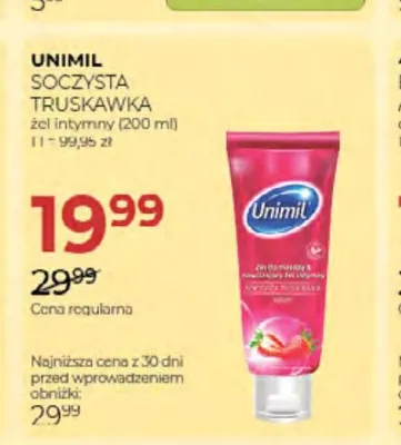 Żel intymny Unimil Soczysta Truskawka promocja w Drogerie Jawa