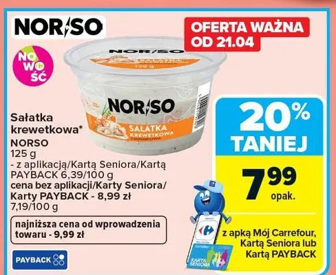 Sałatka krewetkowa promocja w Carrefour Market