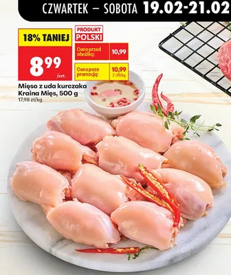 Mięso z uda kurczaka Kraina Mięs promocja w Biedronka