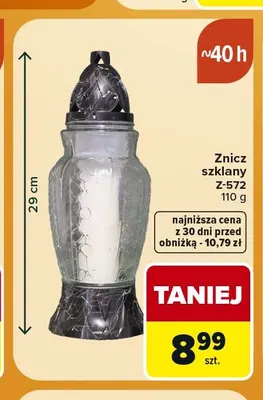 Znicz szklany Z-572 promocja w Carrefour Express