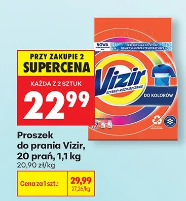 Proszek do prania Vizir 20 prań promocja w Biedronka