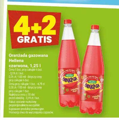 Oranżada gazowana czerwona Hellena promocja w Twój Market