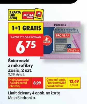 Ściereczki z mikrofibry Zosia promocja w Biedronka
