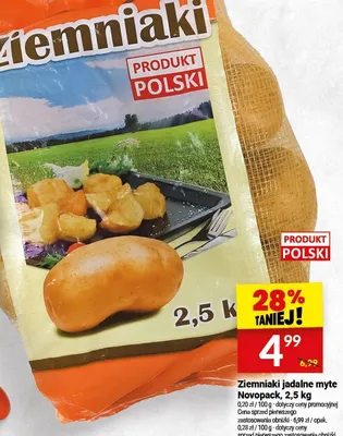Ziemniaki jadalne myte Novopack polskie promocja w Twój Market