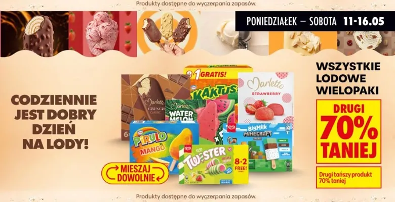 Lody Marletto Watermelon wielopak promocja w Biedronka