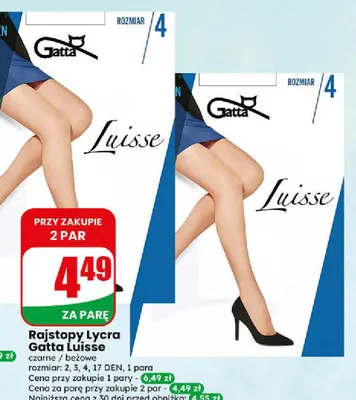 Rajstopy Lycra Gatta Luisse 17 DEN czarne promocja w Dino