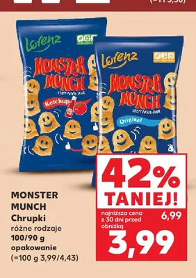 Chrupki Monster Munch Ketchup Lorenz promocja w Kaufland