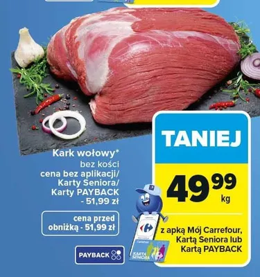 Kark wołowy bez kości promocja w Carrefour